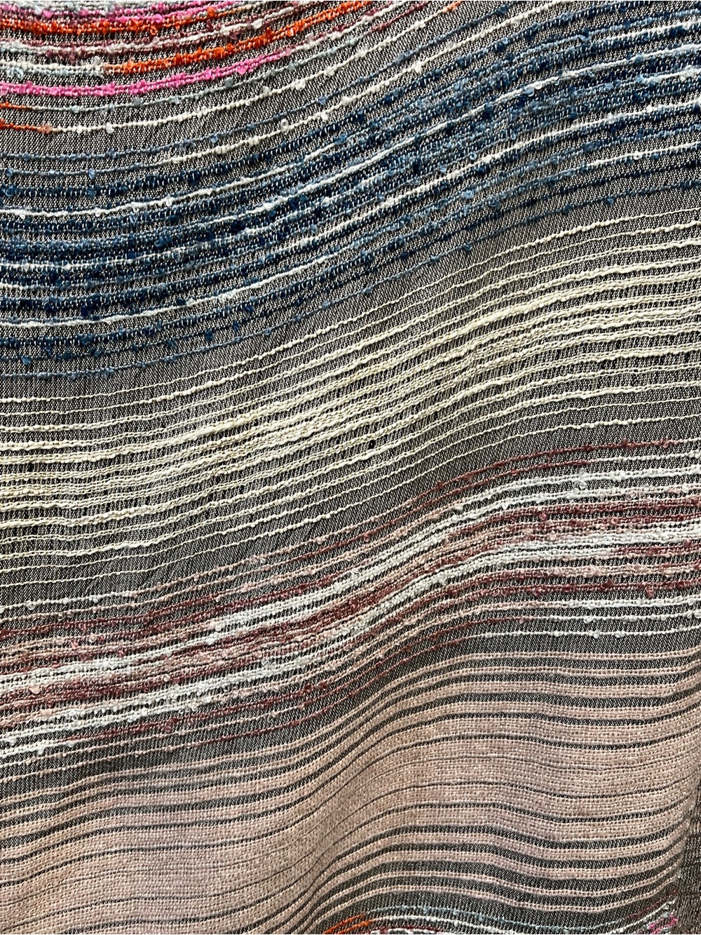 Chico's Multi-Color Metallic Striped Kimono Wrap Poncho One Size - Picture 7 of 13